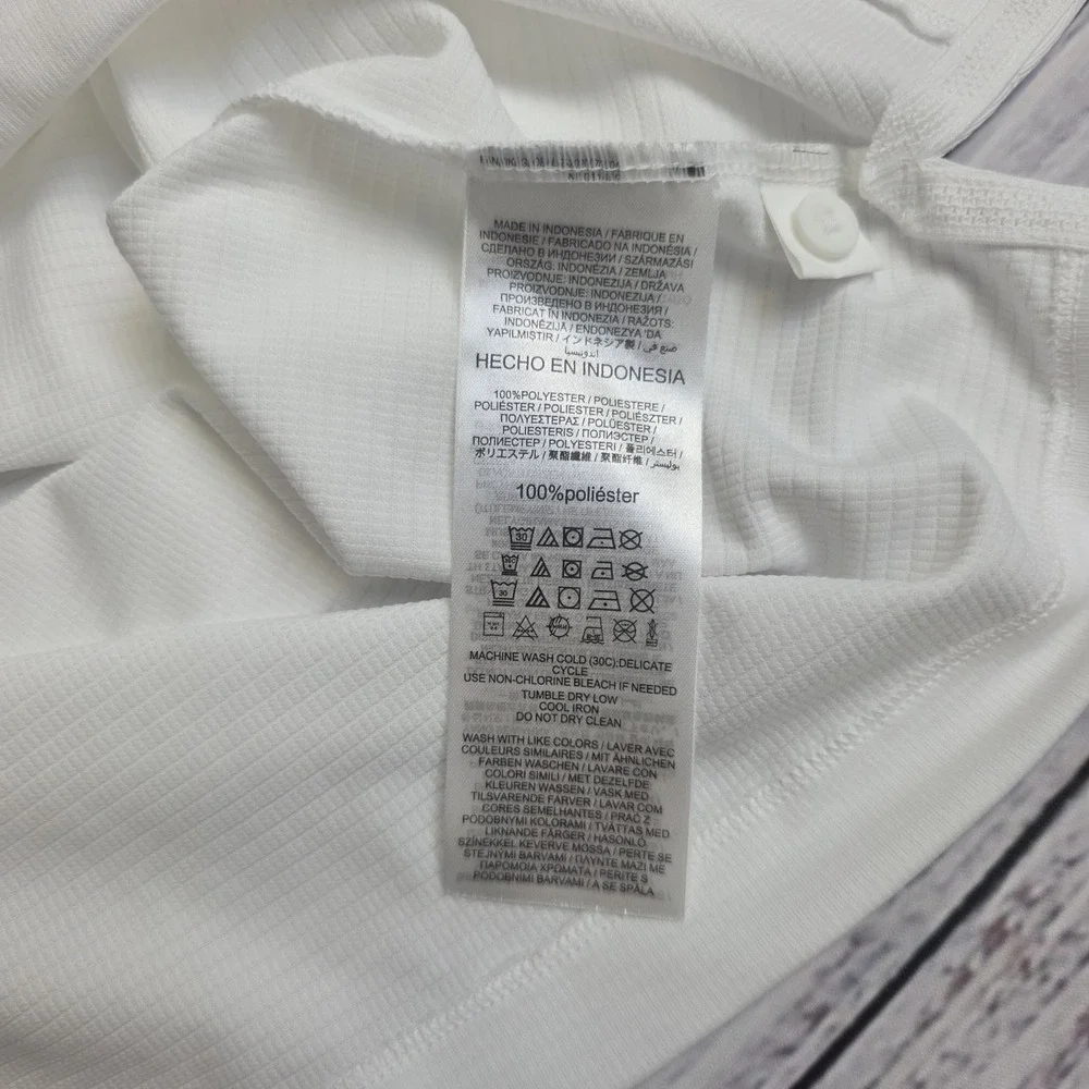 Nike‎ Dri Fit Cleveland Browns Polo Shirt Mens 2XL White Short Sleeve Polyester